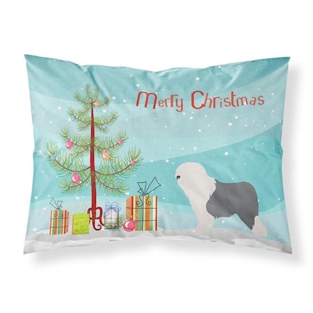 Carolines Treasures Carolines Treasures BB8456PILLOWCASE Old English Sheepdog Bobtail Christmas Fabric Standard Pillowcase BB8456PILLOWCASE